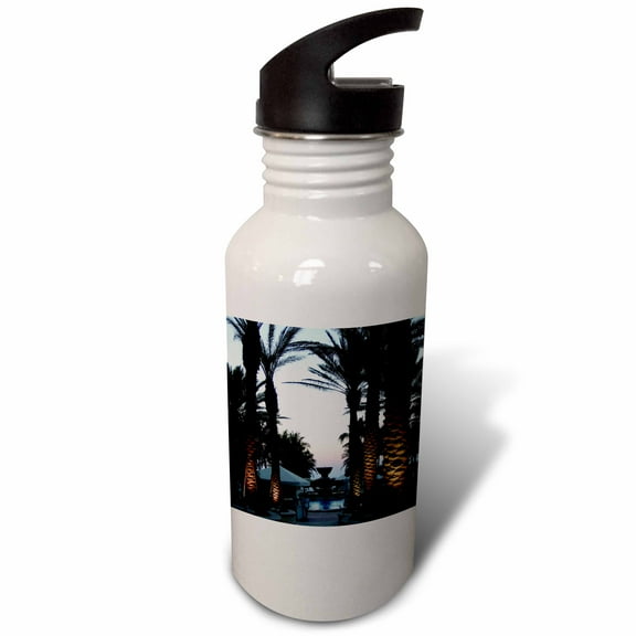 3dRose, Dusk At Miami Beach, 21 oz Sports Water Bottle