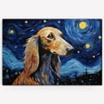 thumbnail image 3 of Saluki Dog Canvas Van Gogh Starry Night Wall Art Gifts Canvas Wall Art Frame Music Artist Customized Canvas Framed Photo Art Work For The Bedroom(Gifts For Dog Lover ), 3 of 6