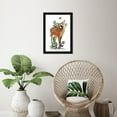thumbnail image 2 of Wynwood Studio Prints Mistletoe Deer Animals Zoo and Wild Animals Wall Art Canvas Print Brown 13x19, 2 of 3
