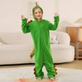 thumbnail image 2 of Odeerbi Kids Boys Girls Dinosaur Bodysuit Stage Performance Clothes Children's Clothing Cute Little Dinosaur Animal Furry Jumpsuit Stage Play Pants Green, 2 of 7