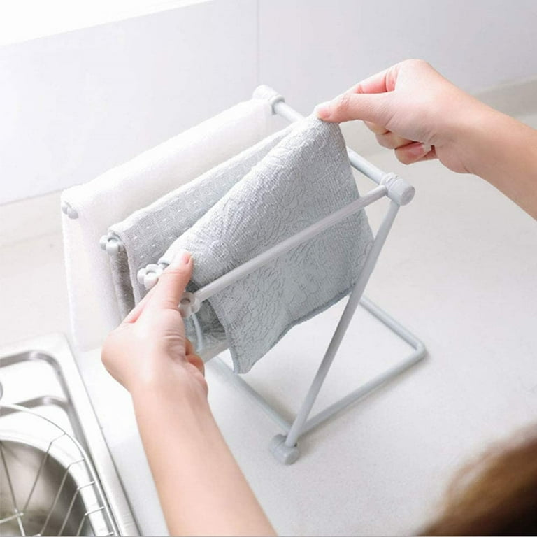 Casewin Collapsible Dishcloth Drying Rack Kitchen Rags Towel