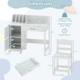 thumbnail image 3 of Gymax Kids Study Desk & Chair Set w/Chair 2 Storage Cabinets Drawer 4 Book Sorters, 3 of 9