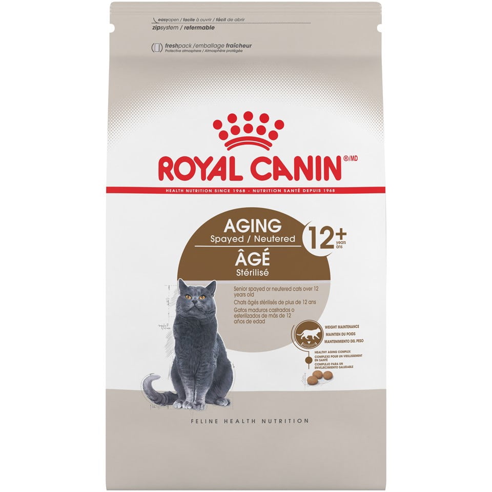 Royal Canin Aging Spayed/Neutered 12+ Dry Cat Food 7 lb