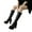 Black, variant on Cameland Fall/Winter New Round Head Thick High Heel Lace Up Knight High Barrel Leather Boots