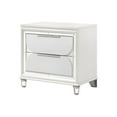 thumbnail image 3 of Contemporary 3Pc Queen Size LED Light Upholstered Bed Set Storage White Wooden Bedroom Furniture, 3 of 7
