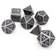thumbnail image 2 of RV D&D Leather DND Juego de dados de metal poliédrico para mazmorras y dragones Rojo Verde, 2 of 5