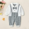 thumbnail image 7 of Elainilye Fashion Newborn Clothes for Girls Boys Gentleman Style Romper British Indoor and Outdoor Jumpsuit, Sizes 0-12 Months, 7 of 7