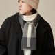 thumbnail image 5 of Bufanda para hombre, otoño e invierno, marca de moda, informal, gruesa, cálida, resistente al frío, regalo de cumpleaños para novio, 5 of 6