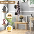 thumbnail image 5 of Resenkos End Table with Coat Rack Solid Wood Coat Tree with 2-in-1 Side Table-Natural, Entryway Hat, Coat, and Shoe Organizer, Coat Rackfor Foyer Area, 5 of 6