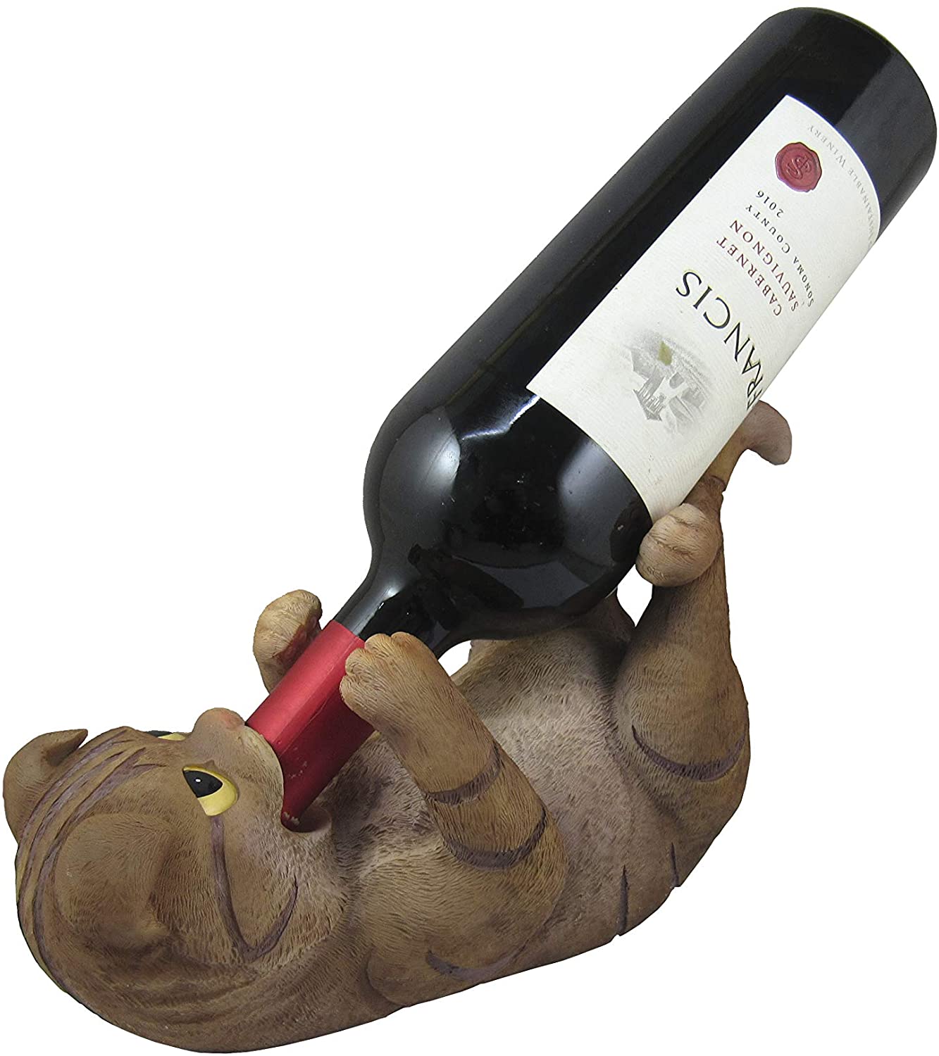 DWK Scottish Fold Themed Cat Wine Bottle Holder | Kitchen Countertop Decor | Wine Holders and Decoration | Vineras para Poner Botellas en Casa | Red Wine Storage | Wine Accessories Storage - image 3 of 6