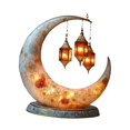 thumbnail image 4 of Decoración acrílica para Ramadán, soporte de escritorio plano 2D para coleccionar obras de arte con base estilo B, 4 of 9