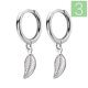thumbnail image 1 of Pendientes colgantes de plata de ley 925 para mujer con forma de corazón, candado redondo, estrella T,3, 1 of 5