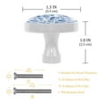 thumbnail image 3 of 4 Pcs Feathers Blue Knobs for Kitchen Cabinet Cupboard Dresser Bookcase Drawer Pulls Handles Round Home Decor, 3 of 5