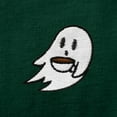 thumbnail image 2 of Dalix Spook a Latte Ghost Embroidered Relaxed Heavy Soft Cotton T Shirt Mens in Forest Green M Medium, 2 of 5