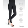 thumbnail image 6 of MeMoi Women's Comfort Cotton Blend Lightweight Leggings - Womens - Female (Medium/Large, Dark Gray Heather), 6 of 7