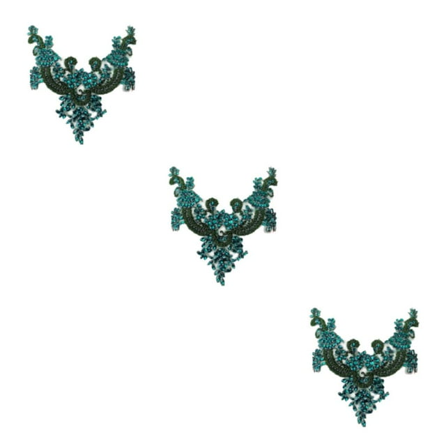 Transemion Made With Acrylic These Sew On Beads Trim Patches Are Versatile For Wide Applications Easy white 3Set