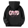 thumbnail image 5 of FYDUU Graphic Hoodies for Girls Bow Print Hooded Sweatshirts Casual Long Sleeve Pullover Tops Fall Cute Trendy Comfy Clothes 4-5 Years, 5 of 6
