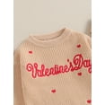 thumbnail image 5 of Baby Boy Girl Sweater Letter Heart Embroidery Crew Neck Long Sleeve Pullovers Fall Toddler Valentine's Day Clothes Jumpers Tops, 5 of 9
