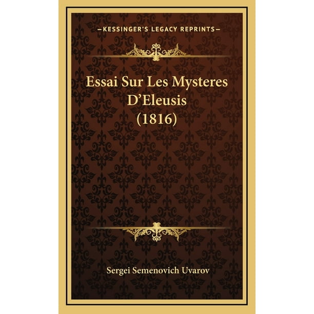 Essai Sur Les Mysteres D'Eleusis (1816)