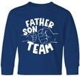thumbnail image 3 of Inktastic Father's Day Father Son Team Parent Child Fist Bump Long Sleeve Youth T-Shirt, 3 of 5