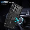 thumbnail image 6 of Case for Galaxy S24, Slide Lens Protective Case Shockproof Impact Resistant with Kickstand Cover Case for Samsung Galaxy S24 (Black), 6 of 6