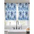 thumbnail image 3 of Blue Floral Spring Semi Sheer Curtains 45 Inch Length 2 Panels Set, Watercolor Art Elegant Botanical Sheer Kitchen Curtain Privacy Voile Window Curtain for Living Room Bedroom Rod Pocket Drapes, 3 of 7