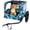 Blue + Grey + Steel, variant on Camouflage Pet Bike Trailer for Small and Medium Dogs, Foldable Steel Dog Cart with Quick Release Wheels for Bicycle Adventures