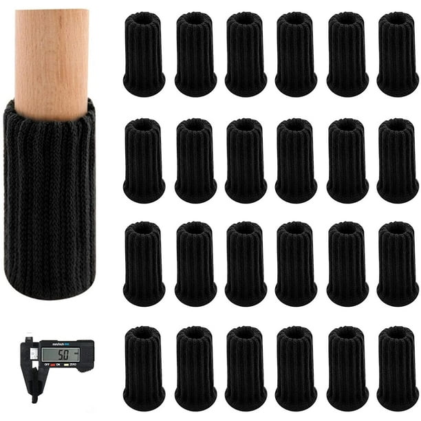 Calcetines para patas de sillas, 24 protectores de suelo para patas de sillas con cojines antideslizantes para muebles, calcetines para muebles de café altamente elásticos con una base gruesa Xemadio XM098-1