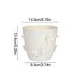thumbnail image 3 of AuroraX Butterfly Pattern Plantser Double Layer Hollow Plantser Decorative Ventilated Lightweight Indoor Outdoor Plastic Embossed Garden Pot White, 3 of 6