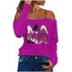 thumbnail image 2 of ICHUANYI Liquidación Blusas de manga larga con hombros descubiertos y holgadas y cómodas para mujer ICHUANYI WER202308233175, 2 of 4