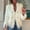 White, variant on Ladies' Fashionable Tassel Top Jacket with Long Sleeve for Chic and Dressy Occasions
