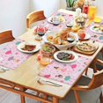 thumbnail image 2 of Pink Ballerina Princess Pattern Summer Placemats Table Placemats Set Of 4-Linen Kitchen Washable Placemats Table Mats 11.8"x17.7"Non-Slip Heat Resistant, 2 of 6
