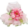 thumbnail image 2 of Frogued Pet Dog Flower Gauze Tutu Dress Skirt Puppy Cat Bowknot Princess Clothes (Pink XXL), 2 of 12