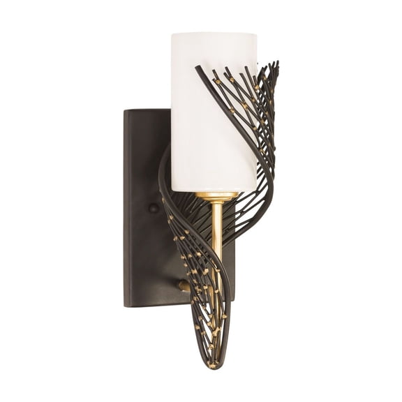 240K01RMBFG Varaluz Lighting Flow - 1 Light Right Wrap Wall Sconce-Matte Black Finish