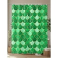 thumbnail image 4 of Shower Curtain Green Fish Scales Bathroom Curtains with Hooks, Waterproof Fabric Ombre Fish Tail Bath Shower Curtains Set for Bathroom Bathtubs Decor 72x72 Inch, 4 of 8