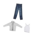 thumbnail image 1 of STARTIST Ensemble Chemise et Jeans Figurines Articulées 1/12 Déco Poupée Vêtements de Poupée à la Mode Bleu Déchiré, 1 of 1