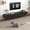 Black, variant on Blotout 94.5''Minimalist Floating TV Stand, Modern Wall-Mounted Media Console with 4 Drawers for Wall-mounted TV Up to 110'', Walnut & White