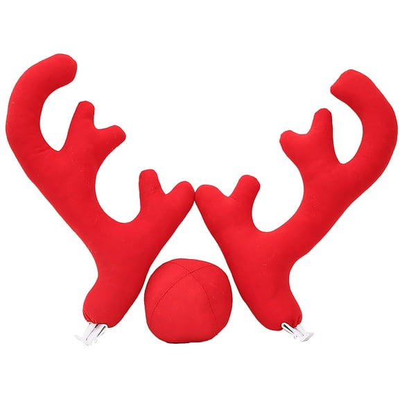 Car Reindeer Antlers Kit For Car Festive Christmas Car Decorations