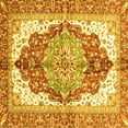 thumbnail image 1 of Ahgly Company Machine Washable Indoor Square Persian Yellow Traditional Area Rugs, 4' Square, 1 of 1