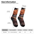 thumbnail image 4 of Goofa Flower Crown Cat Printed Men's Crew Socks, Soft Durable Breathable Moisture-Wicking with Odor Control Cotton socks, 4 of 9