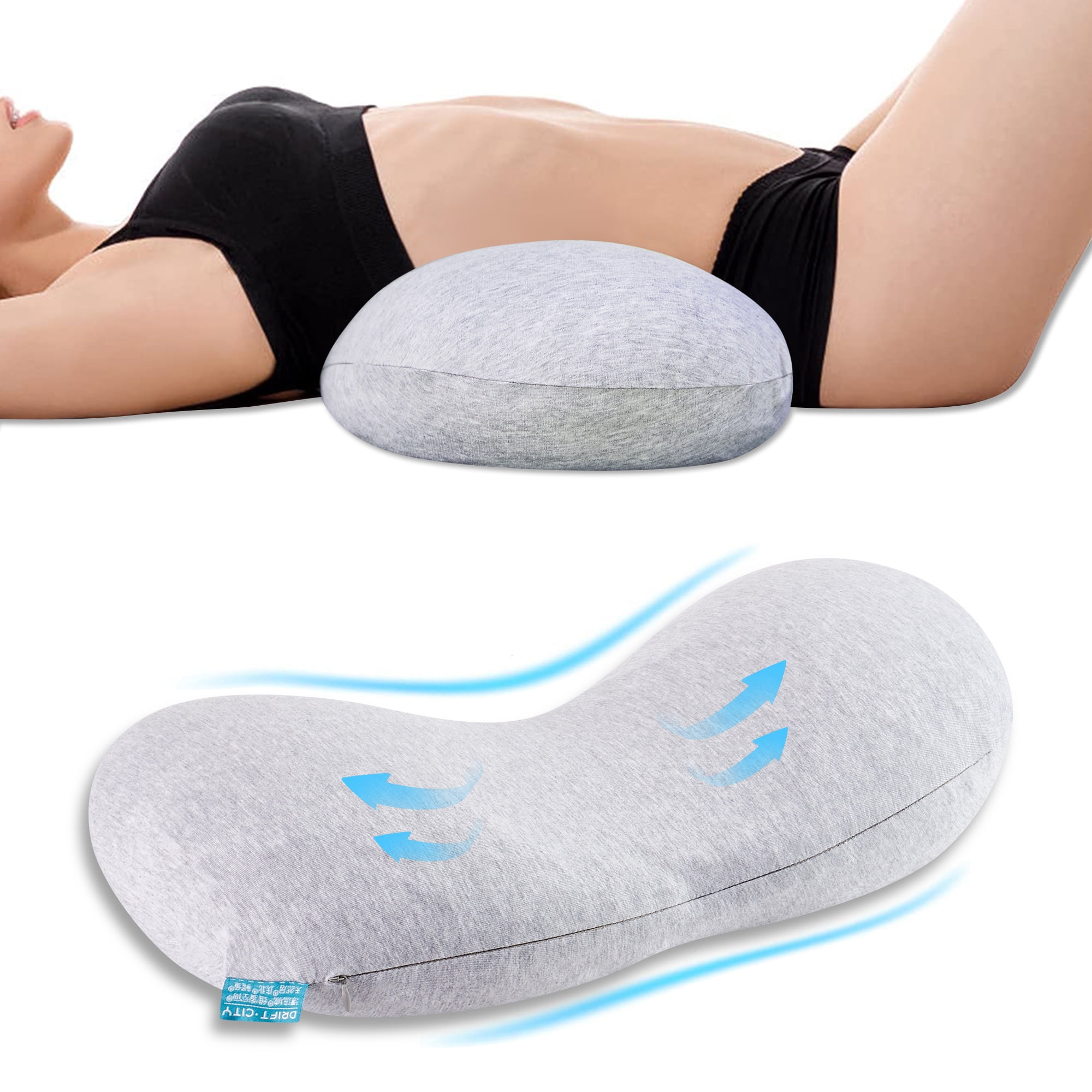 Lumbar Support Pillow Back Support Memory Foam Pillow for Back Pain