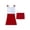 Red, variant on DPOIS Kids Girls Cheer Costume Cheer Leader Uniform Red 4