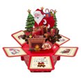 thumbnail image 1 of Santa Claus Pops-up Hexagonal Greeting Card Ornament, 1 of 4