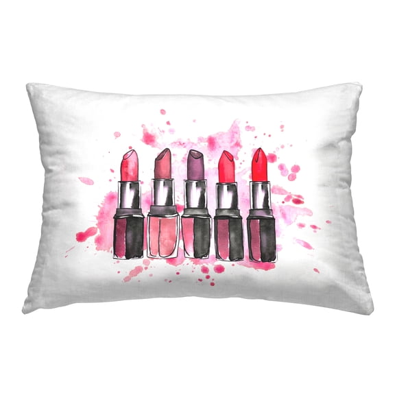 Stupell Industries Modern Splatter Lipstick Decorative Printed Throw Pillow Design by Svetlana Aleynikova.