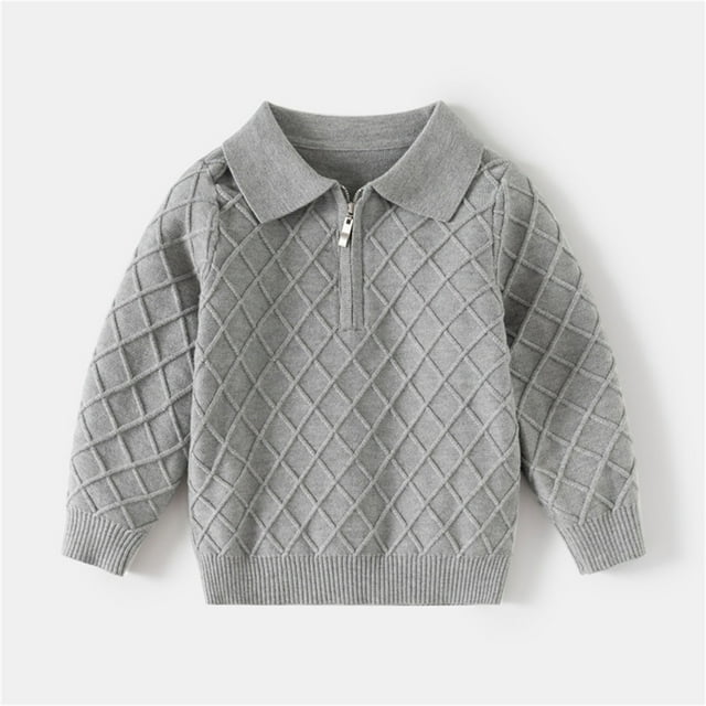 Chandail à Manches Longues pour Enfants - Mélange de Polyester Spandex Doux pour Tenue Décontractée