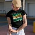 thumbnail image 2 of Badminton, Sports Themed, Groovy Retro Wavy Text Merch Gift, Royal Blue T-Shirt, 3XL, 2 of 5
