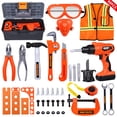 thumbnail image 1 of EeaseCA iBaseToy 45pcs Kids Tool Toys Children Role Play Pretend Play Toy Set Educational Learning Repairman Toy Kit, 1 of 8