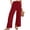 #Red 1, variant on Vynhevius Women Straight Leg Pants Solid Drawstring Waist Side Slit Pockets Casual Trousers