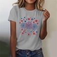 thumbnail image 4 of successthop Independence Day Clothes Women Red Blue White Plus Size Crewneck T Shirt Summer Shirts Short Sleeve Tops S, 4 of 6
