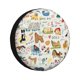 thumbnail image 1 of Fotbe Dogs Funny Pets Funda de Llanta de Repuesto con Estampado, Engrosada, Ajuste Universal para Jeep, Remolque, RV, SUV, Camión-15 inch, 1 of 6
